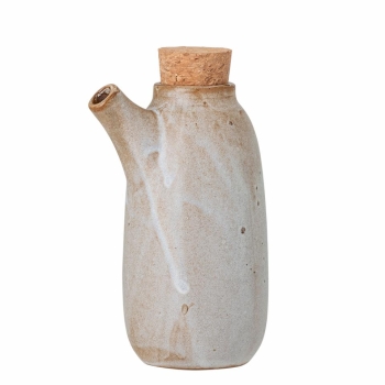 Bloomingville Masami Flasche mit Deckel Natur Steingut
