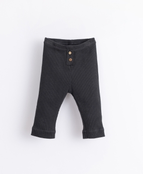 Play Up Leggings mit dekorativen Knöpfen - dunkelgrau