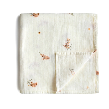 Mushie Swaddle Mulltuch - Flowers