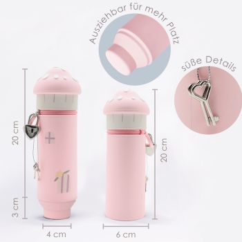 Preview: Lulubug Silikon Federmäppchen Haus "Hüsli"