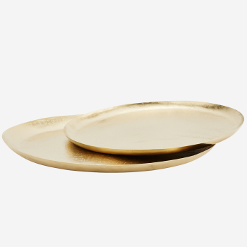 Ovale Tabletts in Gold (2er Set)
