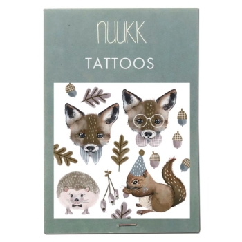 NUUKK Vegane Kindertattoos “Fuchs und Eichhörnchen”