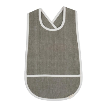 Fabelab Cross Back Lätzchen - Chambray Olive