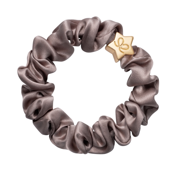 byEloise Silk Scrunchie Haargummi Iced Latte - Stern gold