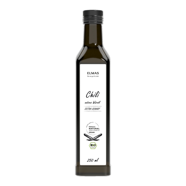 Elmas BIO Chili Würzöl - scharf - 250ml