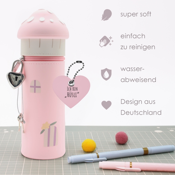 Lulubug Silikon Federmäppchen Haus "Hüsli"