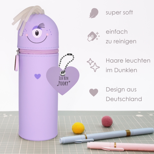 Lulubug Silikon Federmäppchen Monster "Pooky"