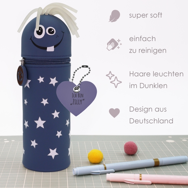 Lulubug Silikon Federmäppchen Monster "Zilly"