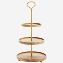 Madam Stoltz Etagere 3-stöckig Holz